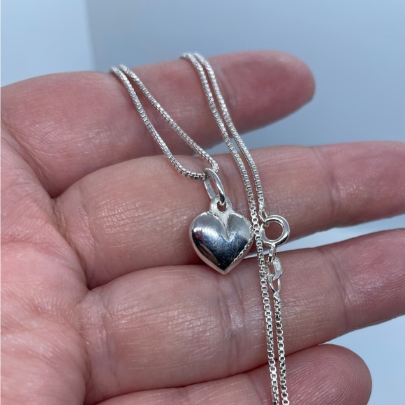 925 silver heart necklace - Picture 5 of 9